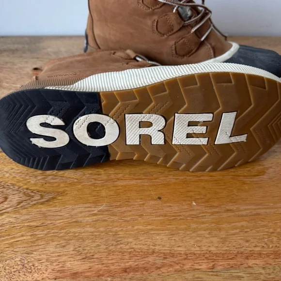 Sorel out n' about size 11 Tan Leather and black boots, Winter rain boots, water - Picture 8 of 8